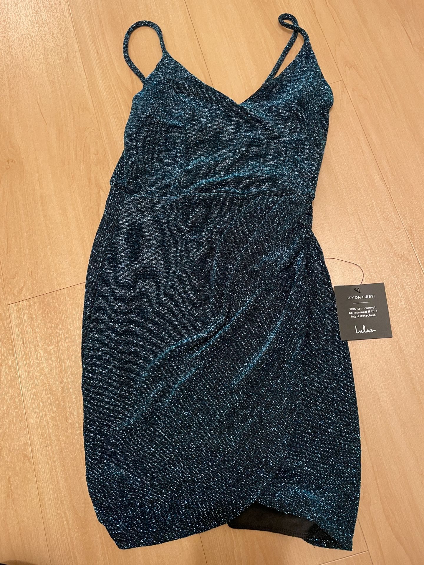 Shiny Teal Dress
