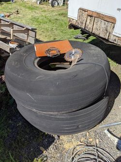 Old air plane tires