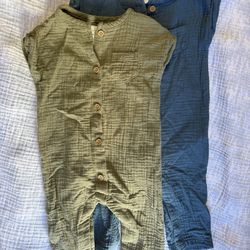 Linen baby romper 6 months