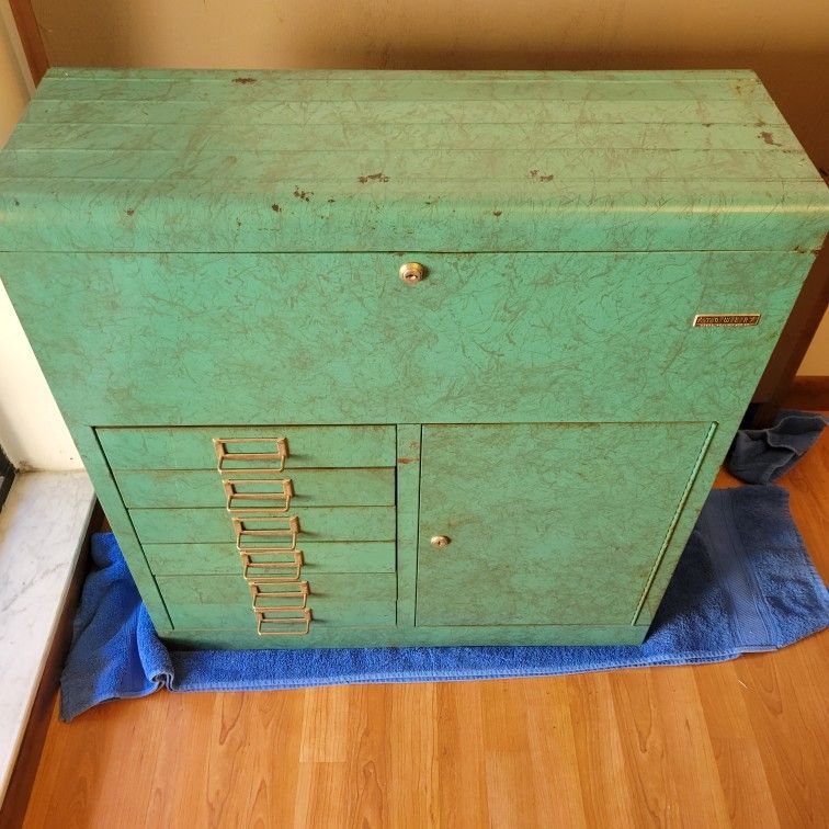 Vintage Sears Roebuck and Co Filing Cabinet 