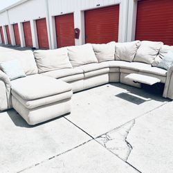Stunning High End Lazy Boy Sectional Sofa W/Chaise & Recliner