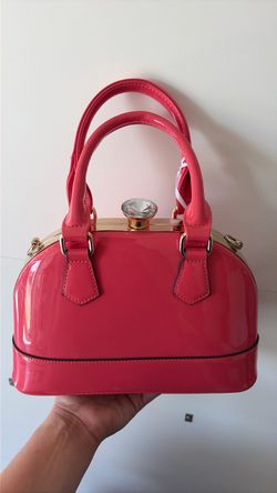 Pink Patent Leather Mini Dome Handbag