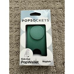 BRAND NEW PopSockets Kick-Out PopWallet for MagSafe – Green