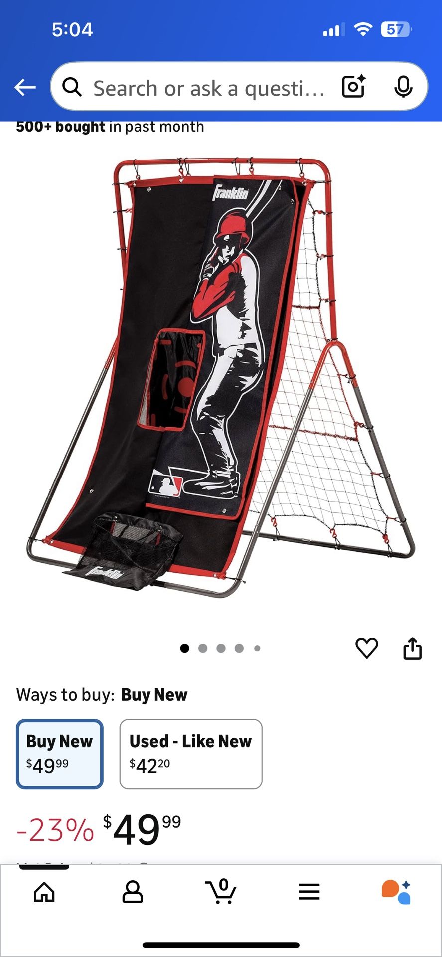 Baseball Pitch Back Net 