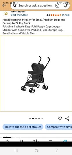 Black Pet Stroller
