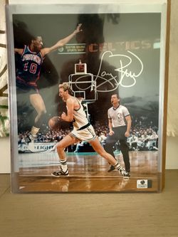 Larry Bird Autographed Boston Celtics 8x10 Photo