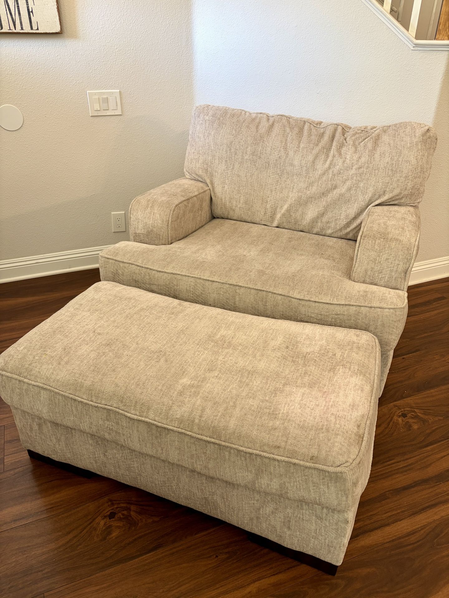 Oversized Chair & Ottoman (Chair and a Half)