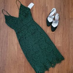 New ASTR The Label Green Lace Dress Size S