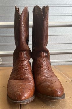Vintage Leather Cowboy Boot Size 11D