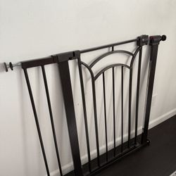 Large Oiled Bronze Color Metal Baby Gate