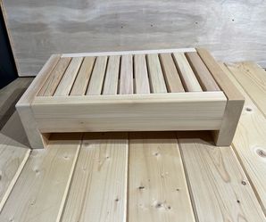 Handcrafted Solid Cedar Sauna Step / Footrest