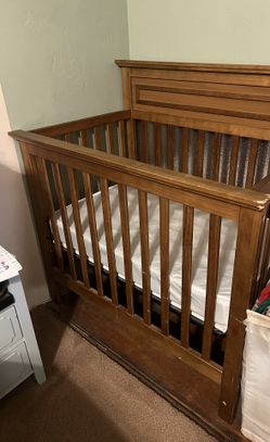 Autumn 4-in-1 Convertible Mini Crib With Mattress