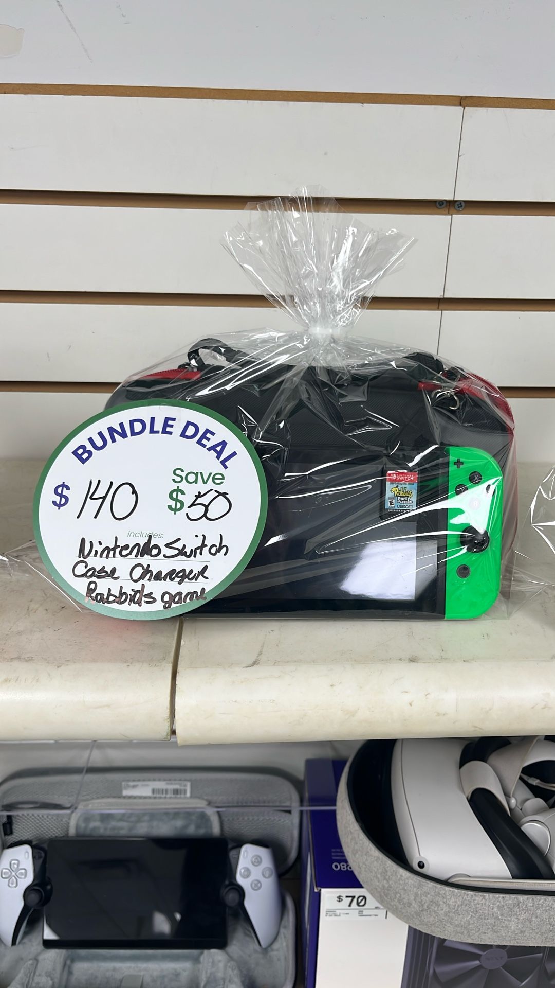 Nintendo Switch Bundle With Case Charger And Rabbids Game