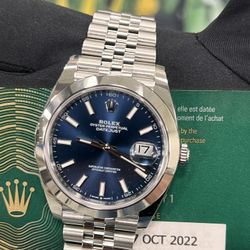 Rolex Datejust blue Dial jubilee 2022 New