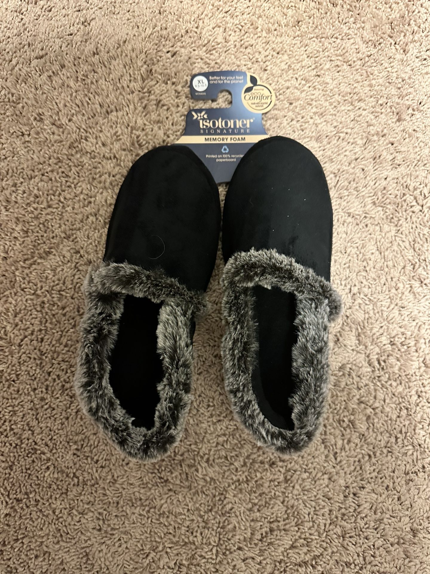 NEW Women’s Isotoner Navy Blue Slippers