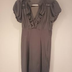 Trixxi Clothing Black Dress With White Dots Size 7 No Belt