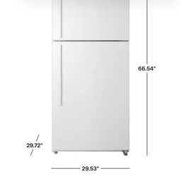✨ Insignia 18.1 Cu. Ft. Top-Freezer Refrigerator – White