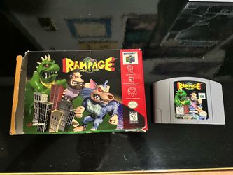 Rampage world tour n64 box and cartridge