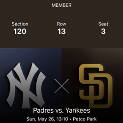 San Diego Padres Vs New York Yankees Sunday May 26 110pm Petco Park. See Juan Soto play against the Padres. 