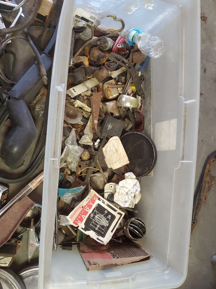 Miscellaneous Corvette parts and Box of corporate parts all one price
