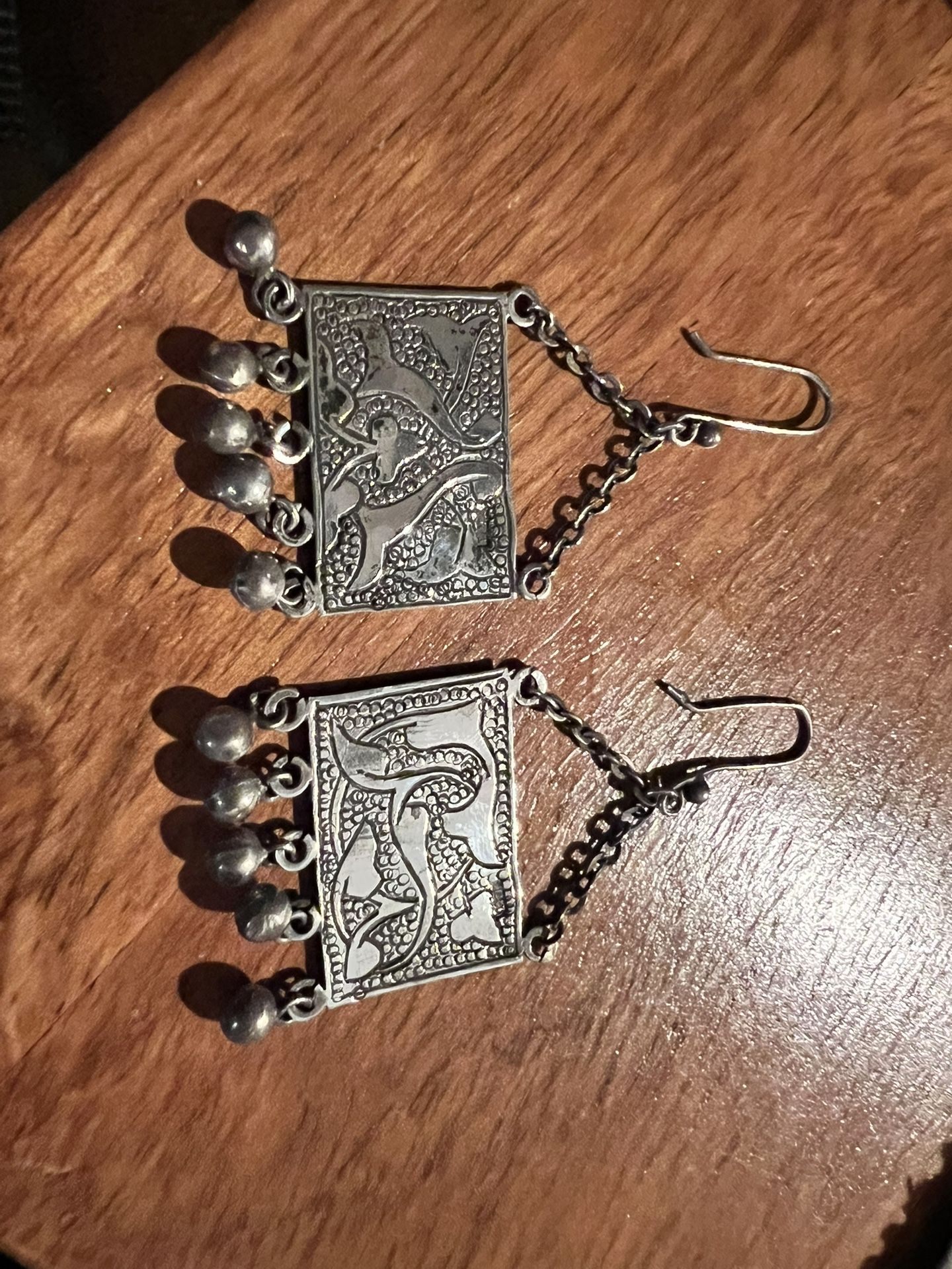 Vintage Sterling Silver Import Earrings 