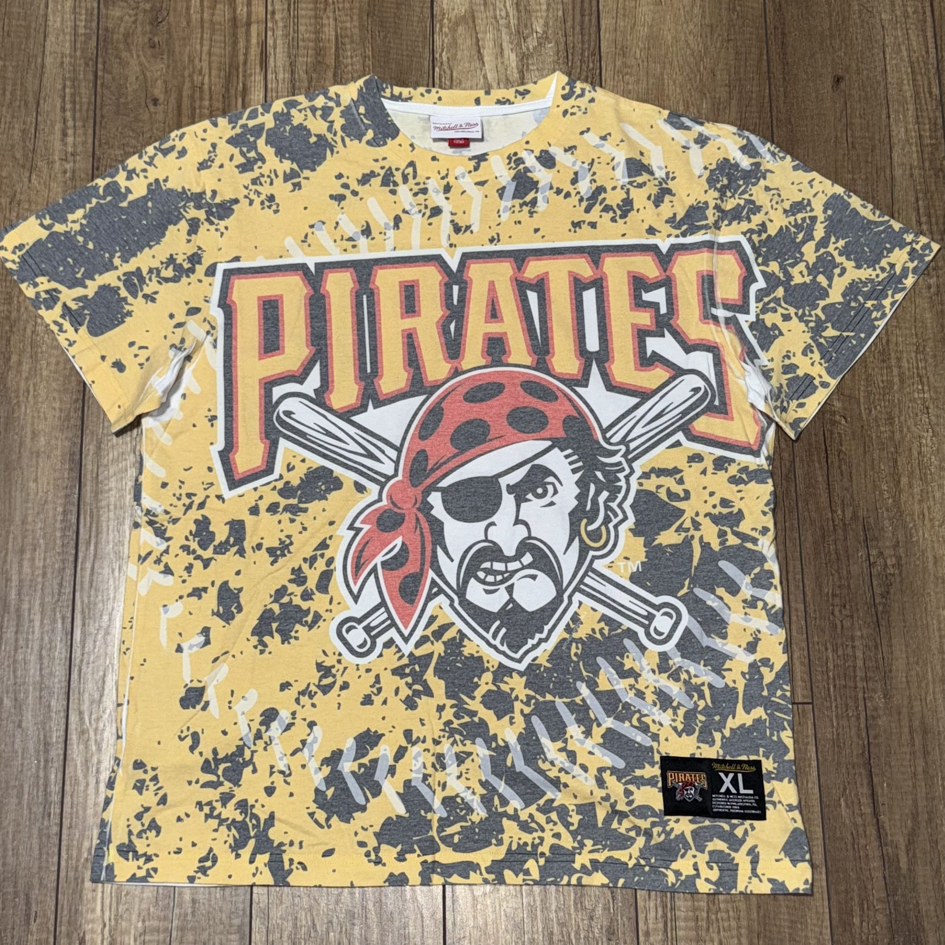 Pittsburgh Pirates Mitchell & Ness MLB Jumbotron Sublimated T Shirt Mens XL