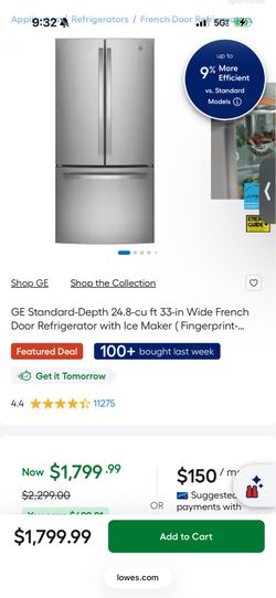 GE French door fridge