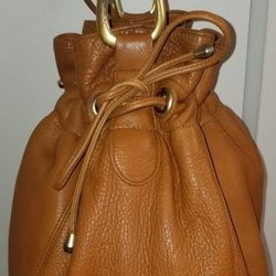 Genuine Leather Drawstring Bag-Purse ( No Brand Name)