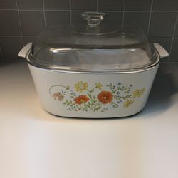Vintage CorningWare 5Liter Wild Flower Casserole Dish With Lid 
