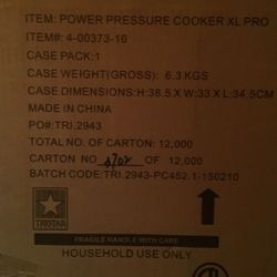 Pressure cooker open box New