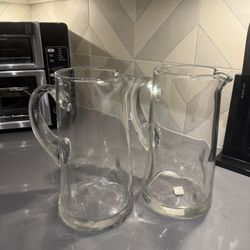 Crate And Barrel Large Luxury Pitchers New Price For Both Included 