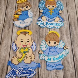 Decoraciones Para Bautizo Color Azul 