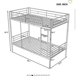 Silver Bunk Bed 