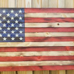 Hand crafted American flags