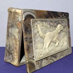 Genuine Incolay Stone Jewelry Box