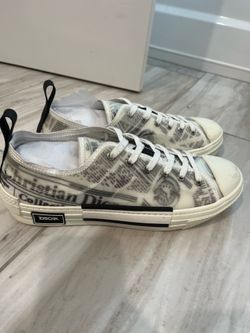 Dior B23 Low-Top "Newspaper Print" Sneakers - Worn Once