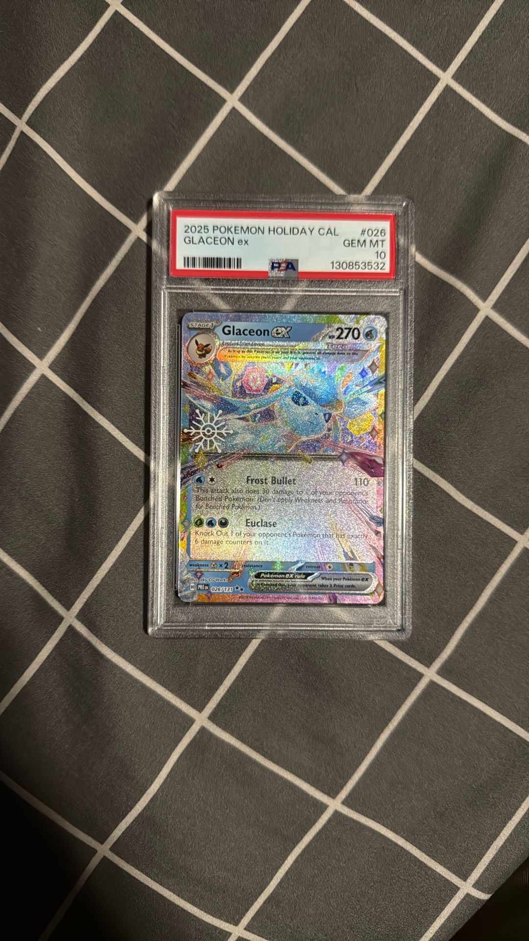 Glaceon Ex Pokemon Holiday Calendar #26 Psa 10