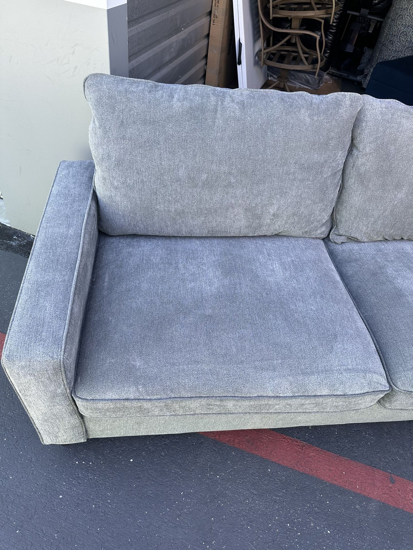 Reid Grey Fabric 80" Sofa