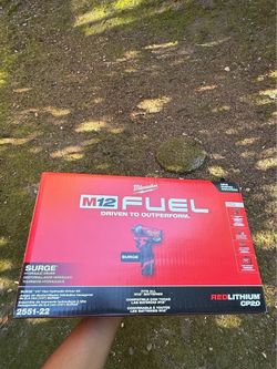 Milwaukee M12 FUEL SURGE Impact Driver Kit 2551-22 with 2x 2Ah Batteries