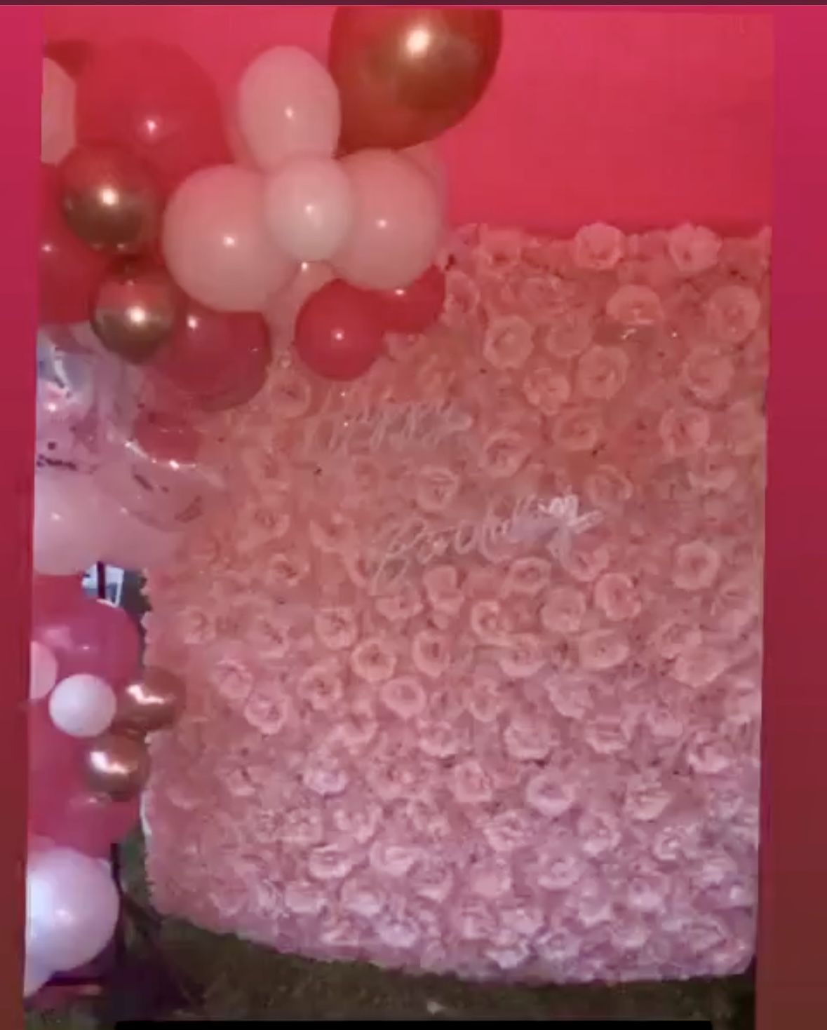 Pink Flower Wall 24x16