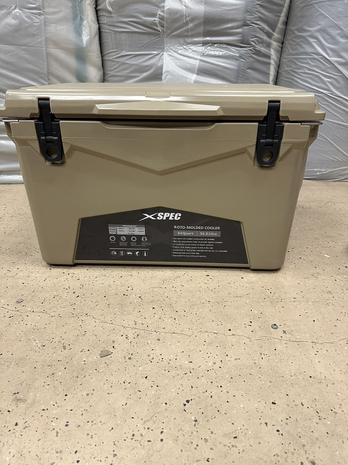 Xspec Rotomolded Cooler On Wheels 60quart
