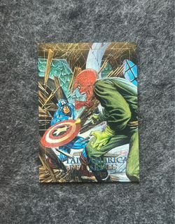 1992 Marvel Masterpiece - Captain America vs Red Skull Card  no 5-D - Mint - Ready to Grade!