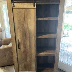 Wardrobe Armoire with Sliding Barn Door