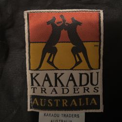 VTG Kakadu Traders Mens Jacket Oilskin Waxed Sz L Australian Drover