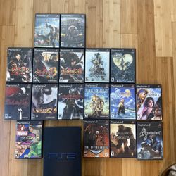 PS2 Console With 17 Games