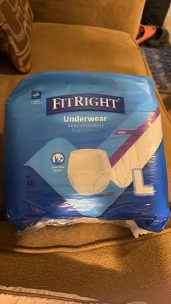 Diapers. adult size large FitRight Underwear