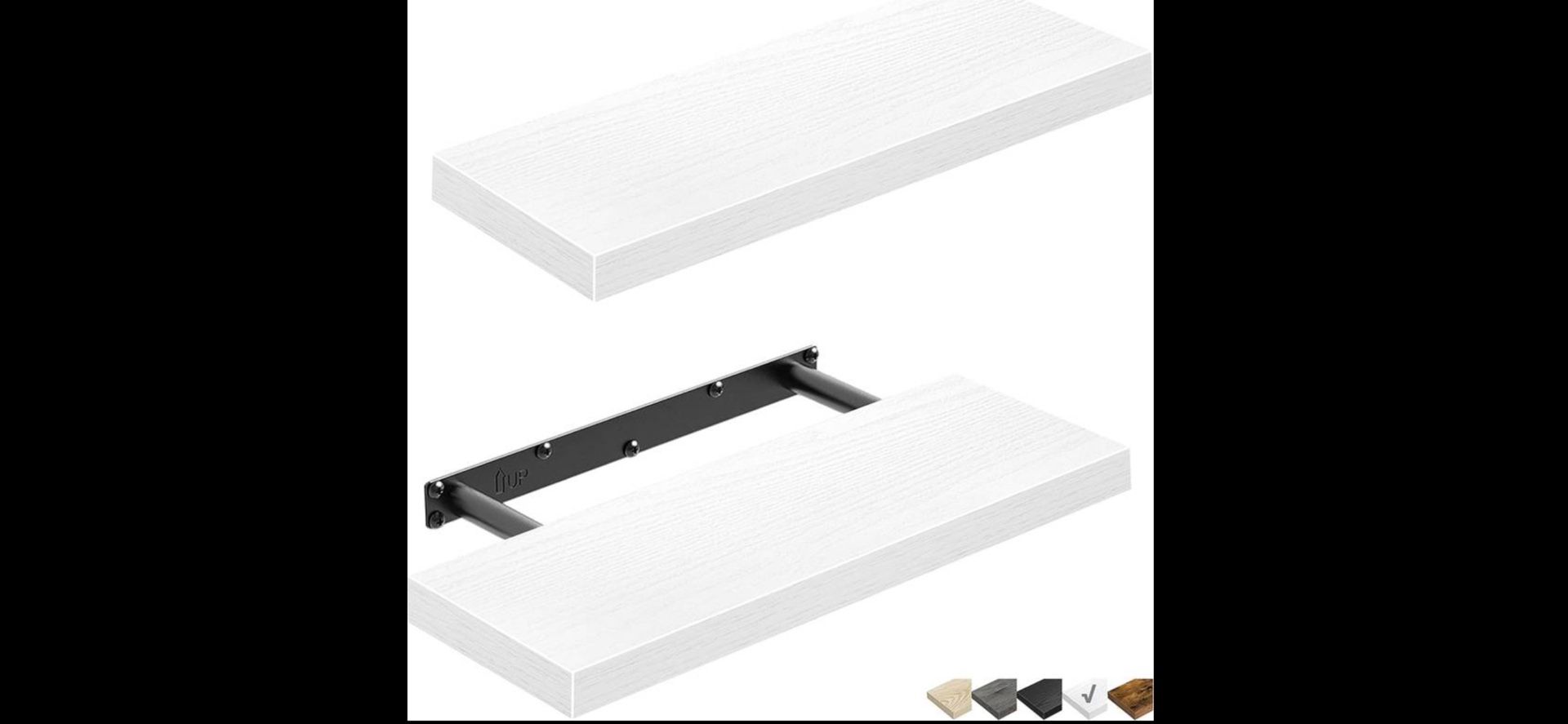 WILL GO FAST!! QEEIG Floating Shelves - White, 16"