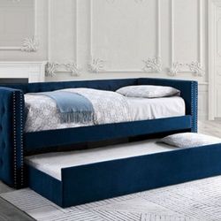 Brand New Navy Blue Twin Size Daybed w Trundle Bed