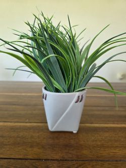 Faux Grass in a Pot