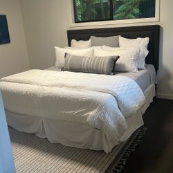 King Size Bed/Frame/Duvet/Pillows